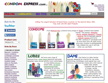 Tablet Screenshot of condomsexpress.com